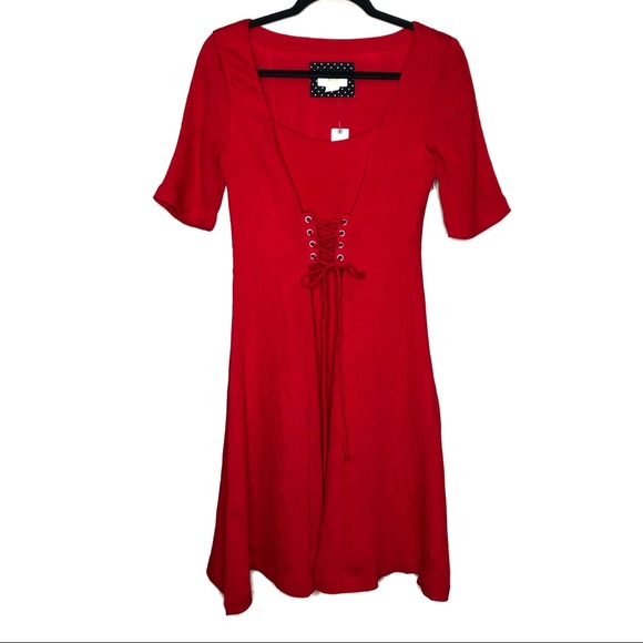 NWT Anthropologie Maeve Red Juliet Corsete… - Picture 3 of 8